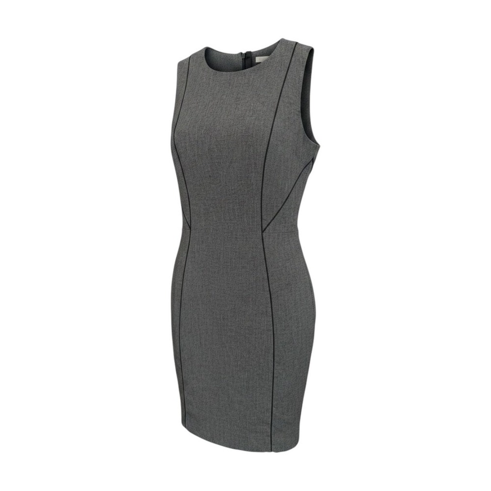 H&M Grey Sleeveless Sheath‎ Dress size 4 Black Office Chic Professional Corpcore